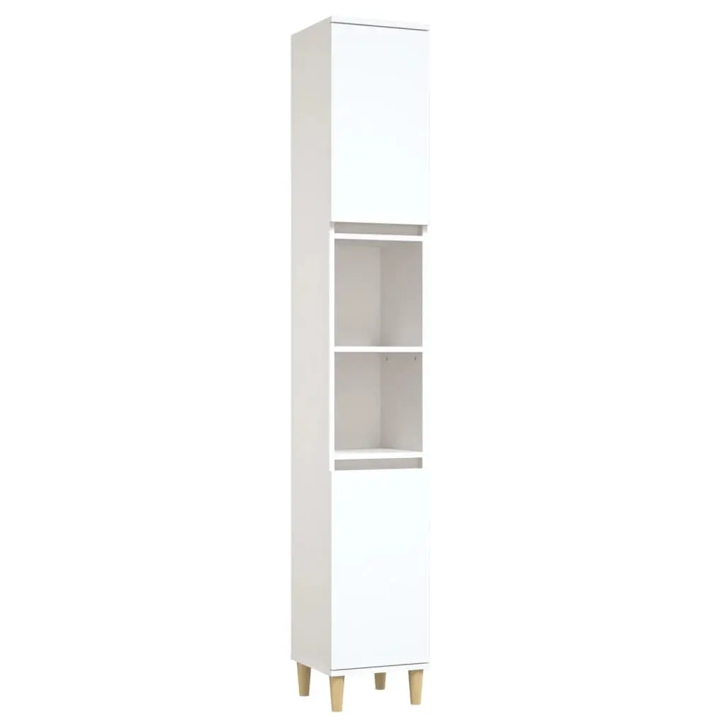 Bathroom Cabinet White 30x30x190 cm Engineered Wood 819788 - Furniture