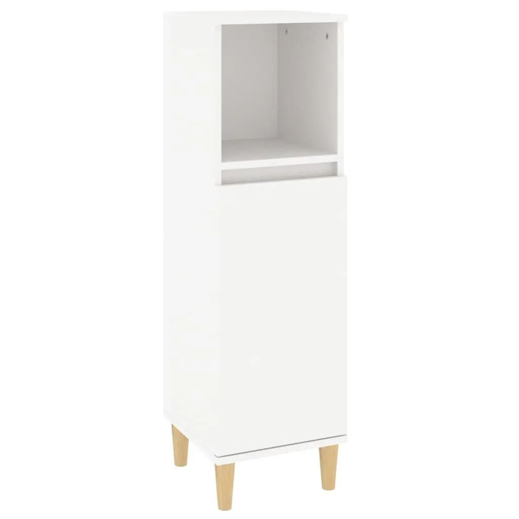 Bathroom Cabinet White 30x30x100 cm Engineered Wood 819804 - Furniture