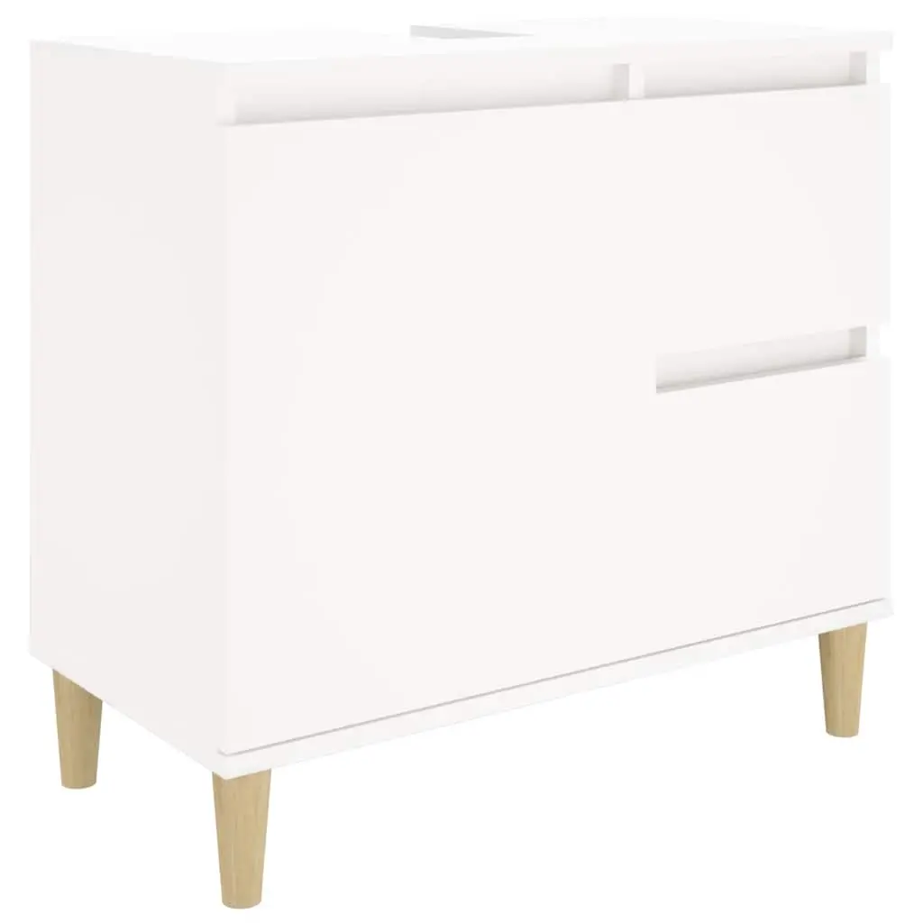 Bathroom Cabinet White 65x33x60 cm Engineered Wood 819820 - Furniture