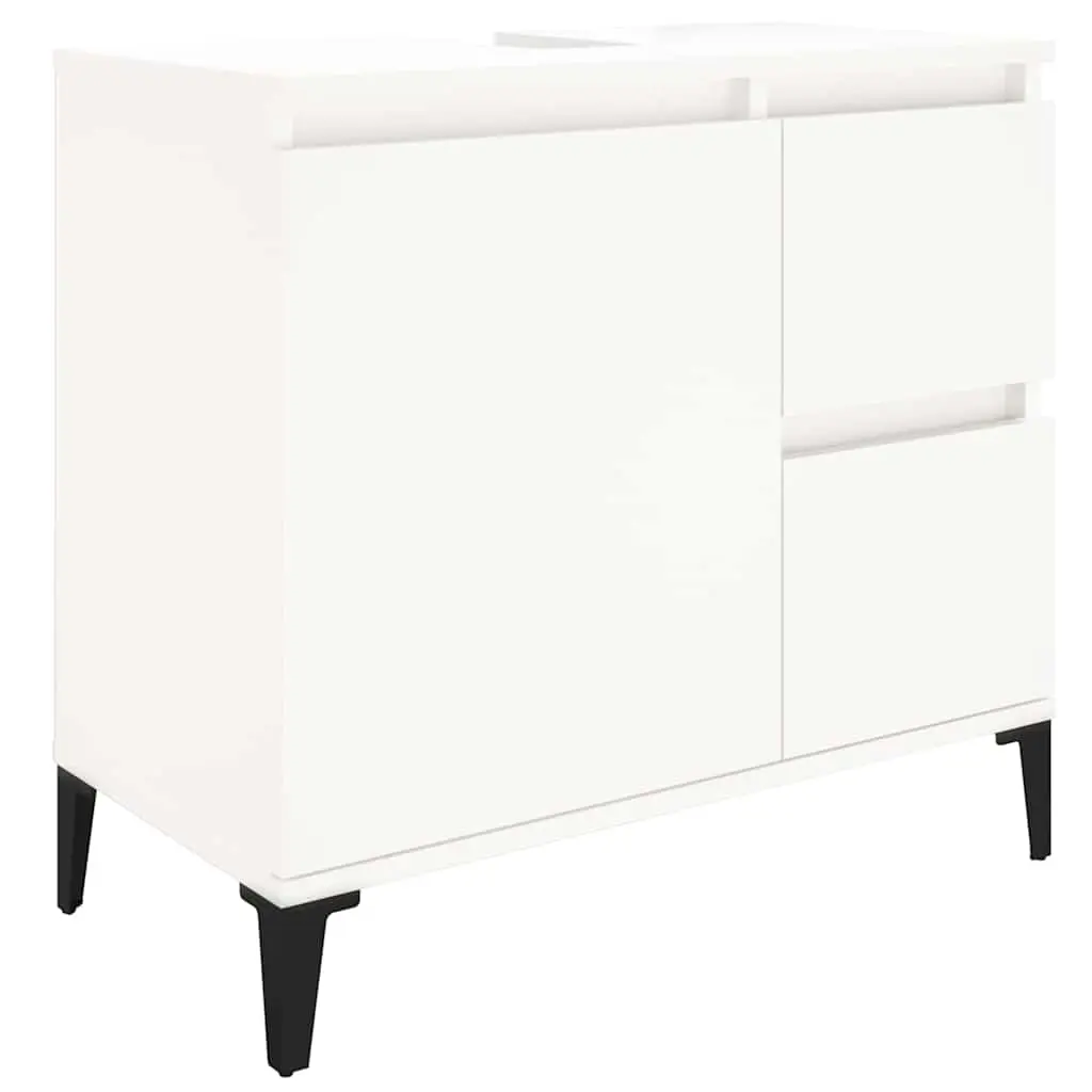 Bathroom Cabinet White 65x33x60 cm Engineered Wood 819828 - Furniture