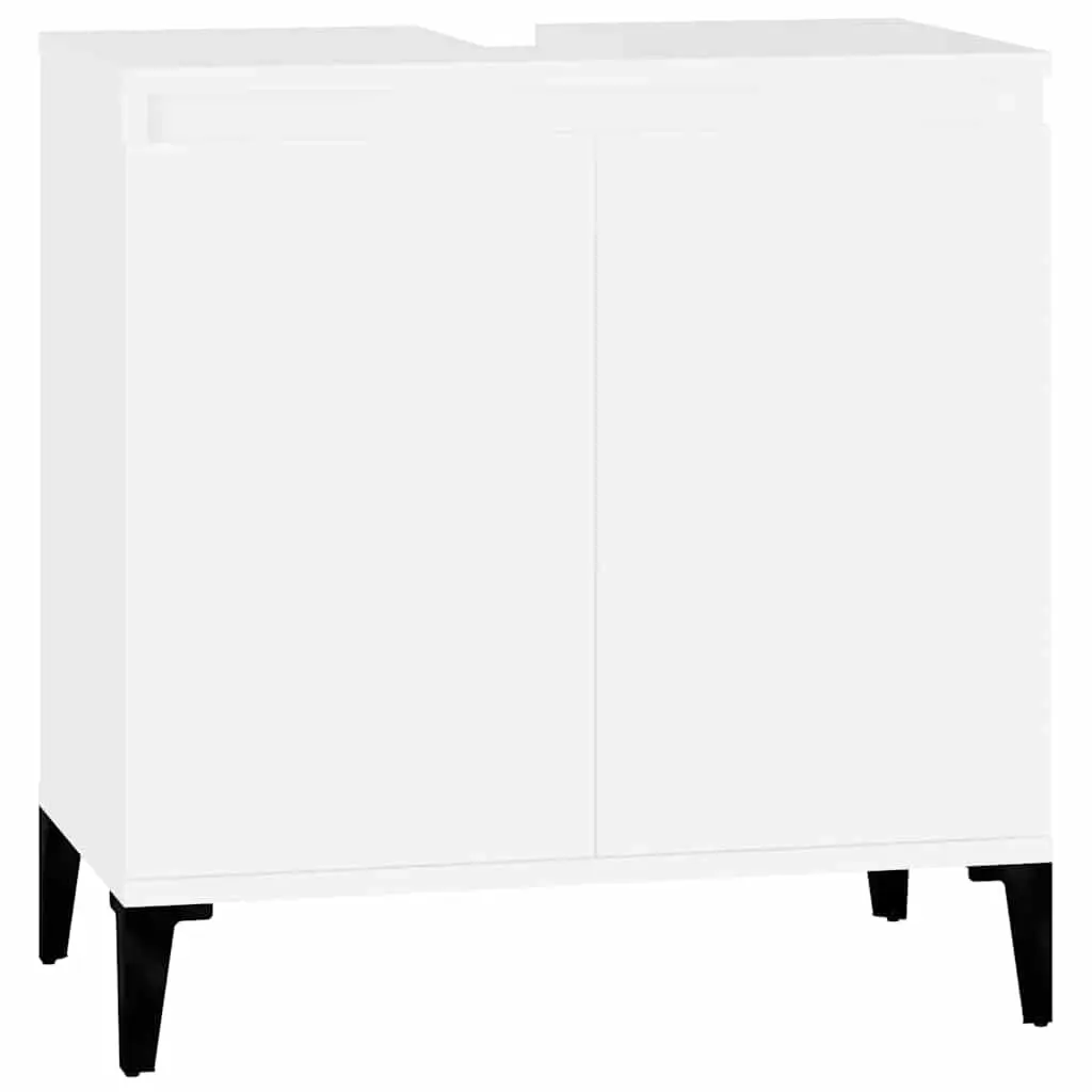 Sink Cabinet White 58x33x60 cm Engineered Wood 821260 - Furniture