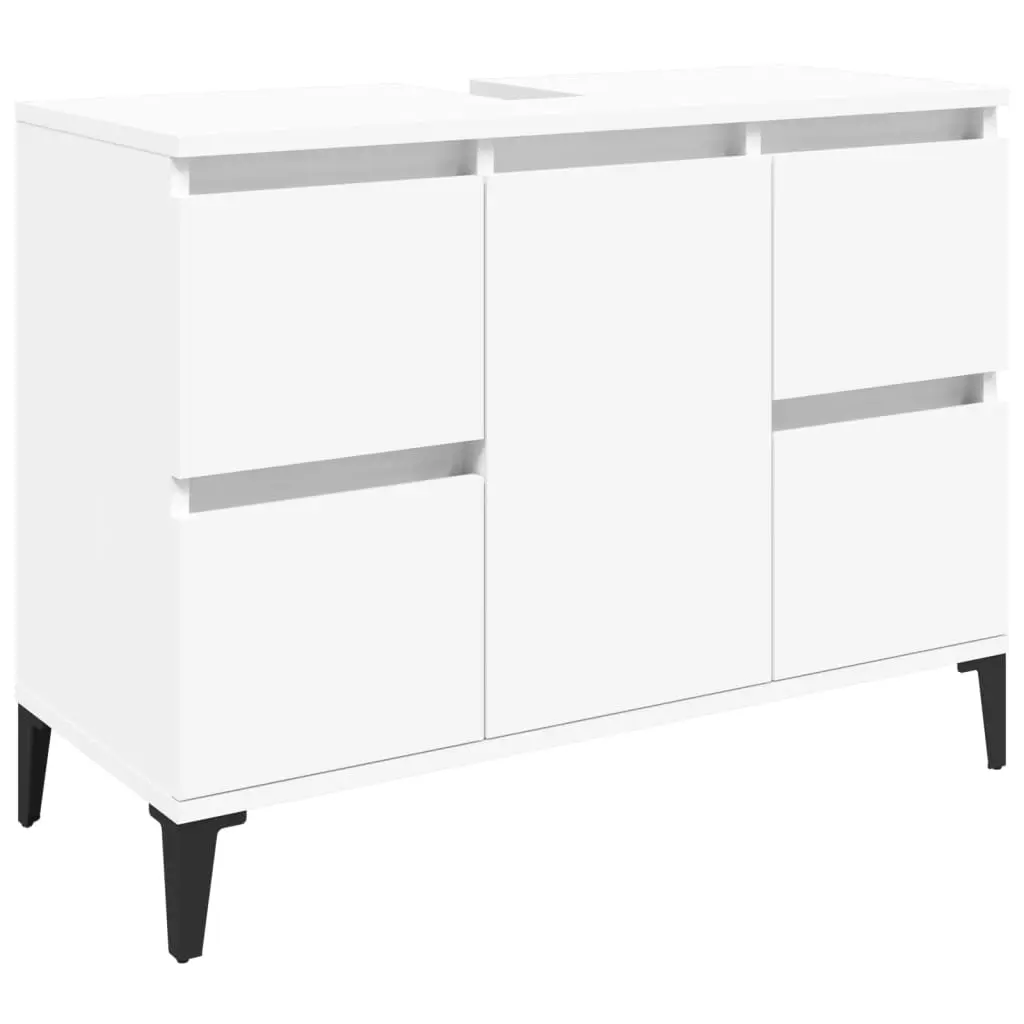 Sink Cabinet White 80x33x60 cm Engineered Wood 821276 - Furniture