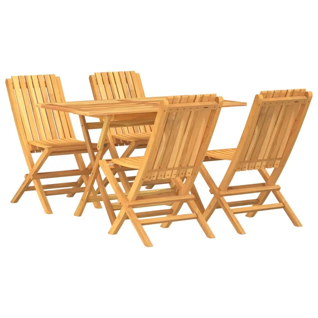 5 Piece Garden Dining Set Solid Wood Teak 3155003 - Furniture