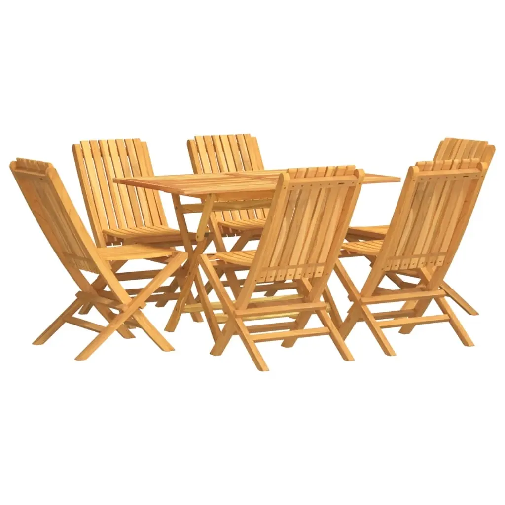 7 Piece Garden Dining Set Solid Wood Teak 3155004 - Furniture