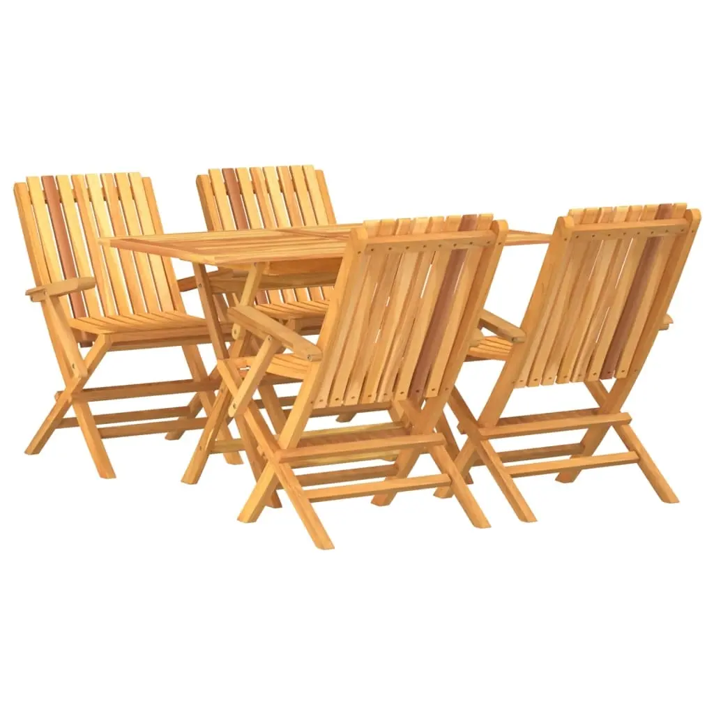 5 Piece Garden Dining Set Solid Wood Teak 3155005 - Furniture
