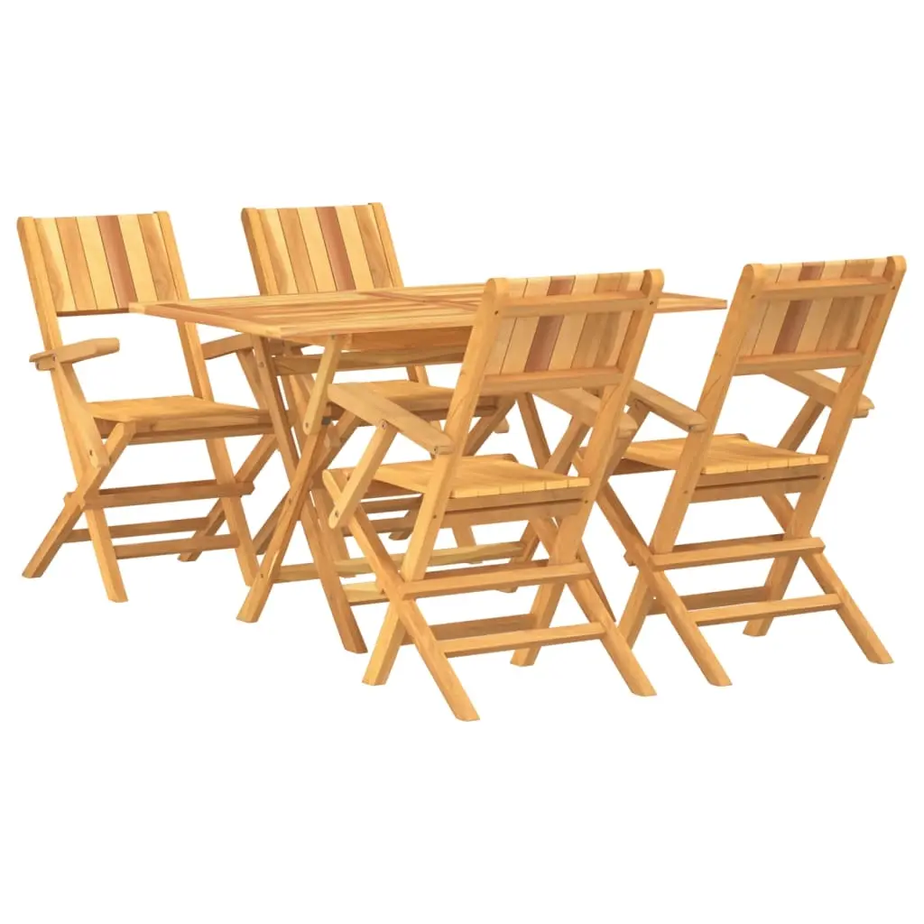 5 Piece Garden Dining Set Solid Wood Teak 3155009 - Furniture