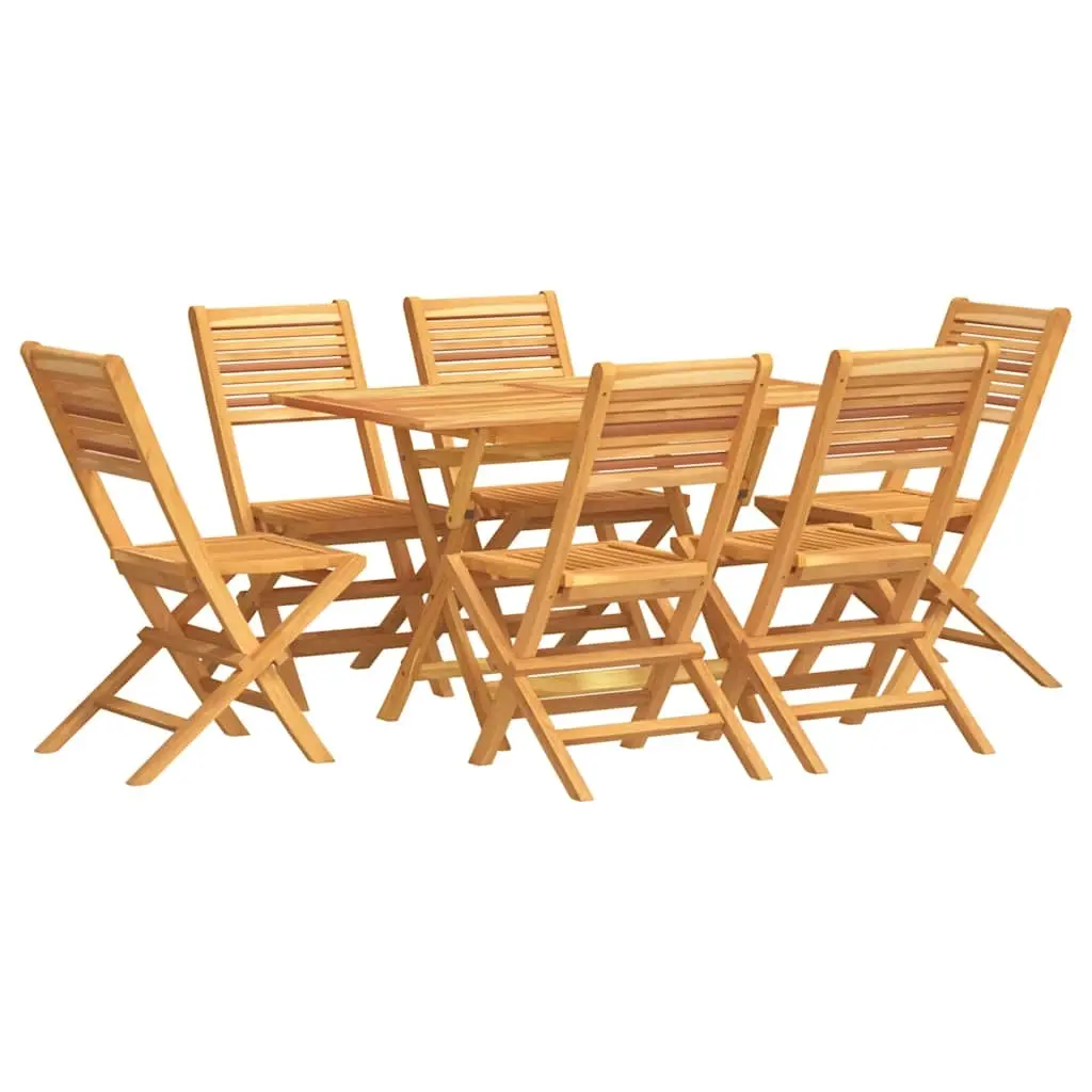 7 Piece Garden Dining Set Solid Wood Teak 3155012 - Furniture