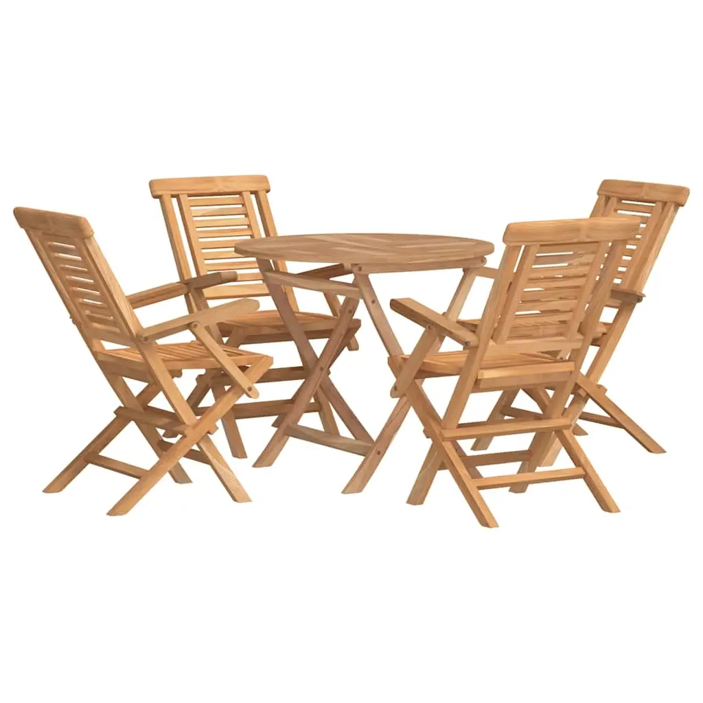 5 Piece Garden Dining Set Solid Wood Teak 3155017 - Furniture