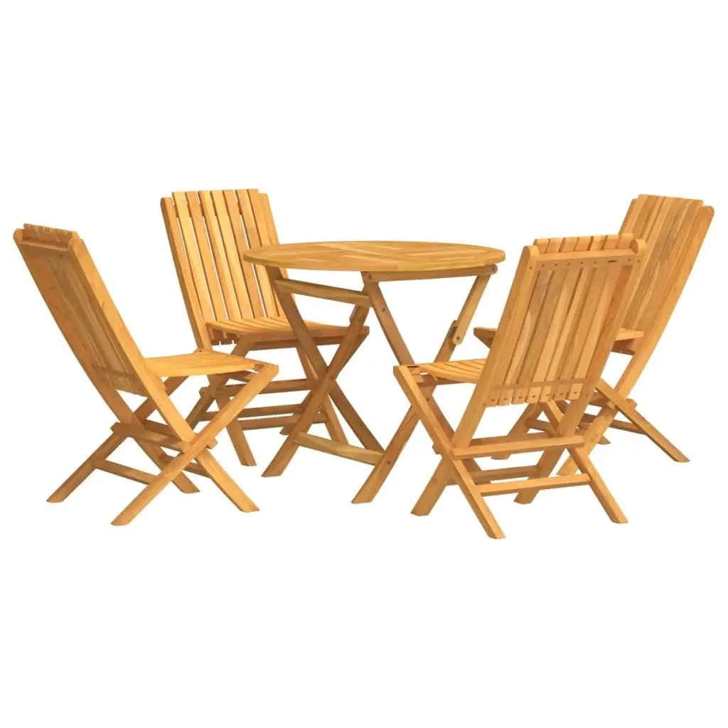 5 Piece Garden Dining Set Solid Wood Teak 3155018 - Furniture