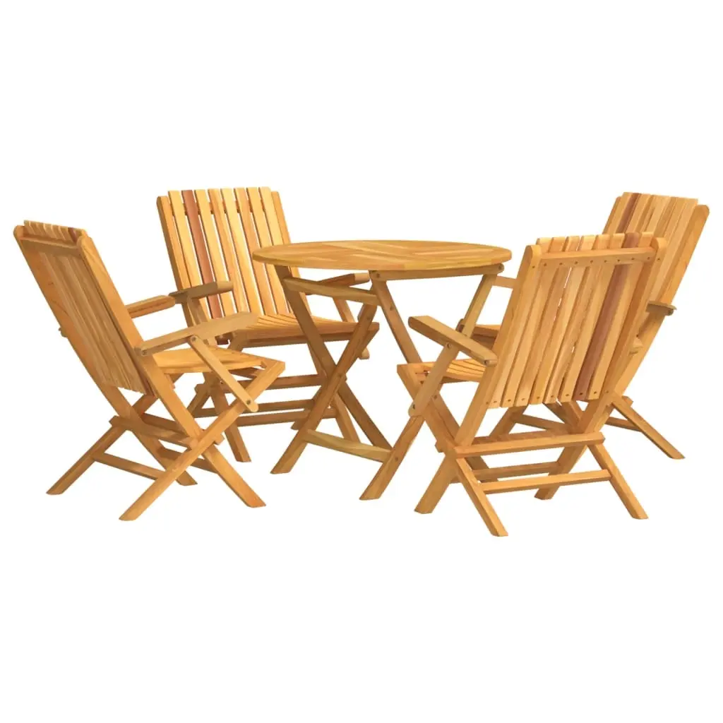5 Piece Garden Dining Set Solid Wood Teak 3155019 - Furniture