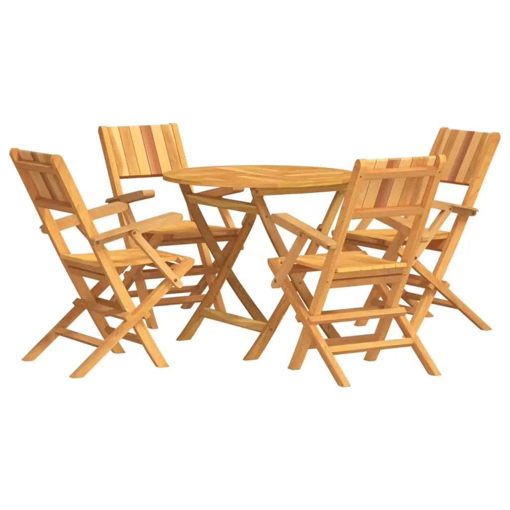5 Piece Garden Dining Set Solid Wood Teak 3155021 - Furniture