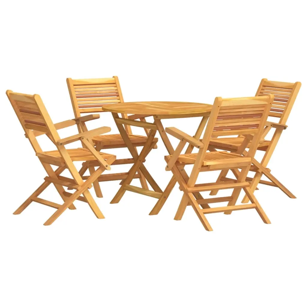 5 Piece Garden Dining Set Solid Wood Teak 3155023 - Furniture