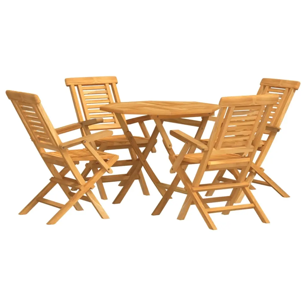 5 Piece Garden Dining Set Solid Wood Teak 3155026 - Furniture