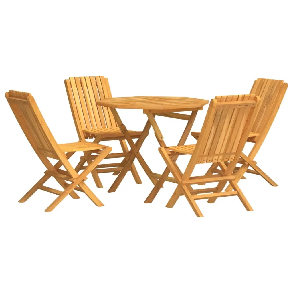 5 Piece Garden Dining Set Solid Wood Teak 3155027 - Furniture