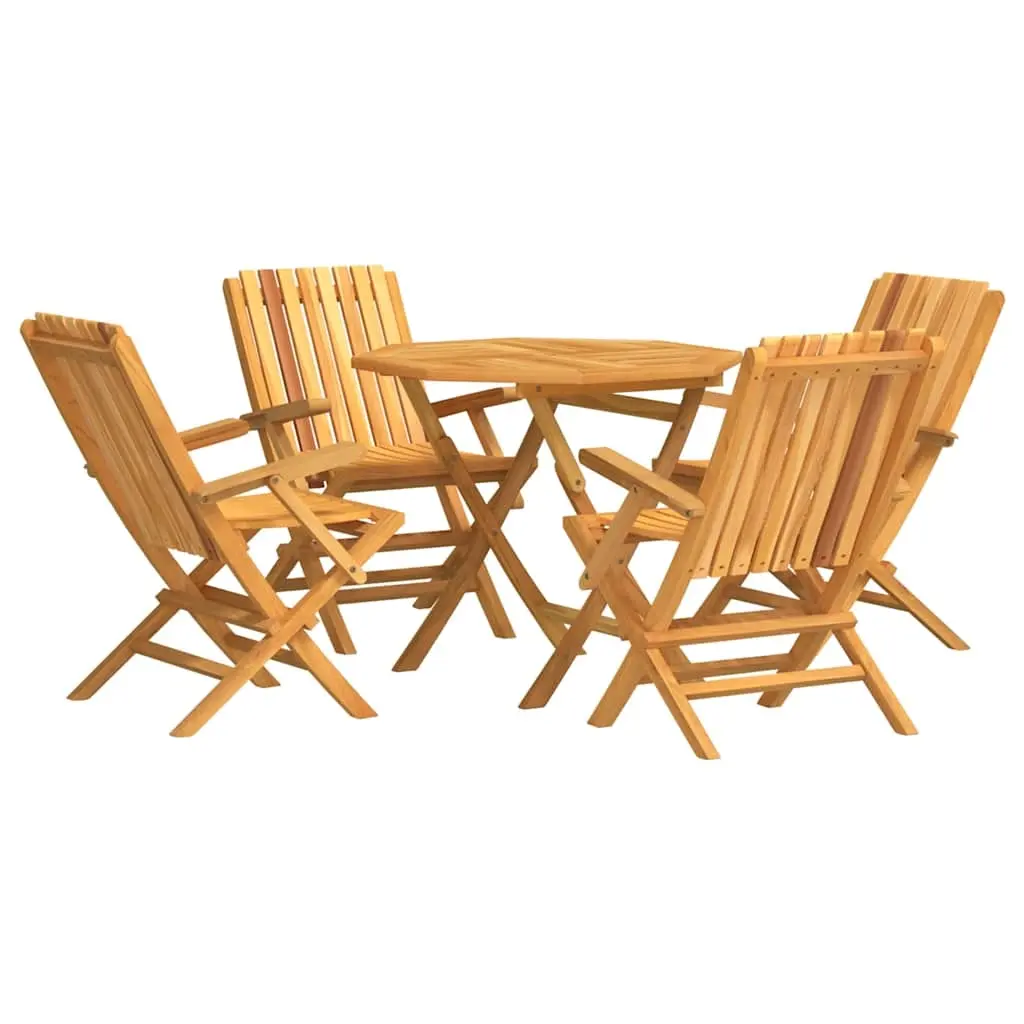 5 Piece Garden Dining Set Solid Wood Teak 3155028 - Furniture