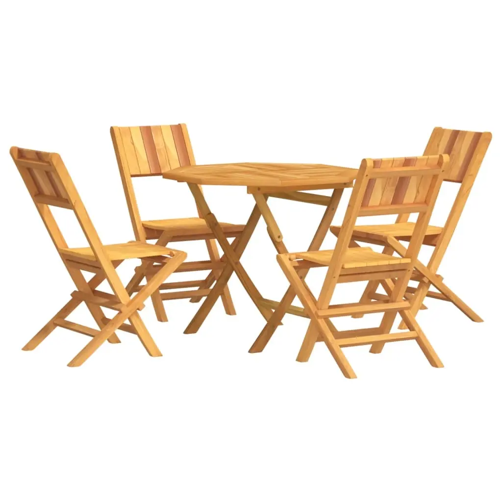 5 Piece Garden Dining Set Solid Wood Teak 3155029 - Furniture