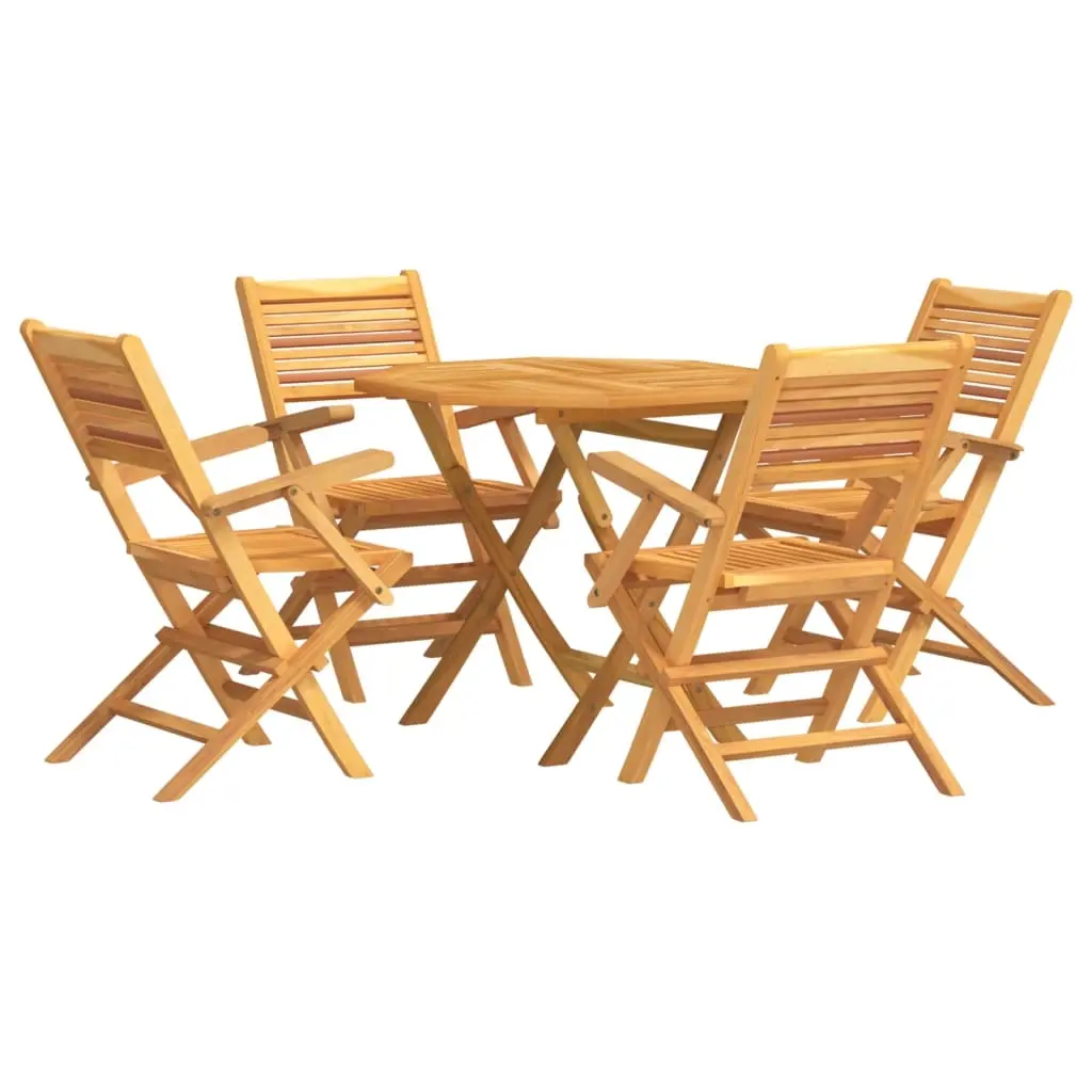 5 Piece Garden Dining Set Solid Wood Teak 3155032 - Furniture