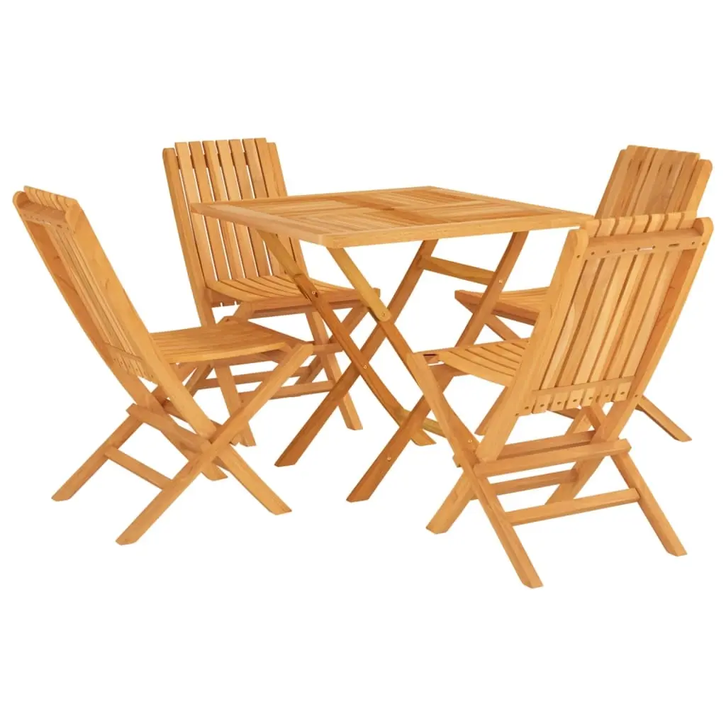 5 Piece Garden Dining Set Solid Wood Teak 3155036 - Furniture