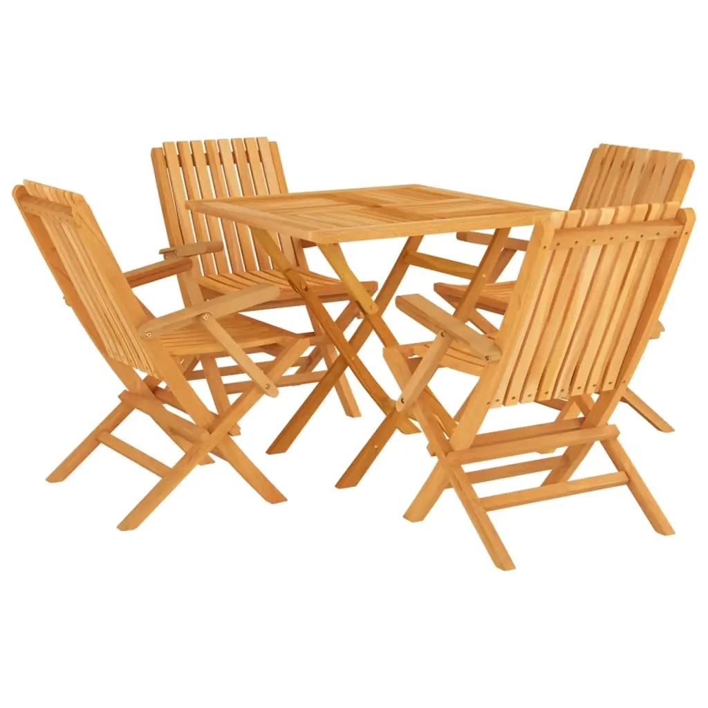 5 Piece Garden Dining Set Solid Wood Teak 3155037 - Furniture
