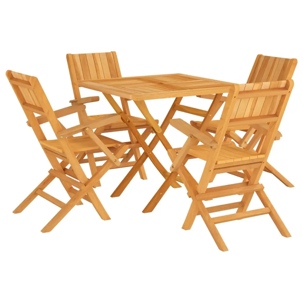 5 Piece Garden Dining Set Solid Wood Teak 3155039 - Furniture