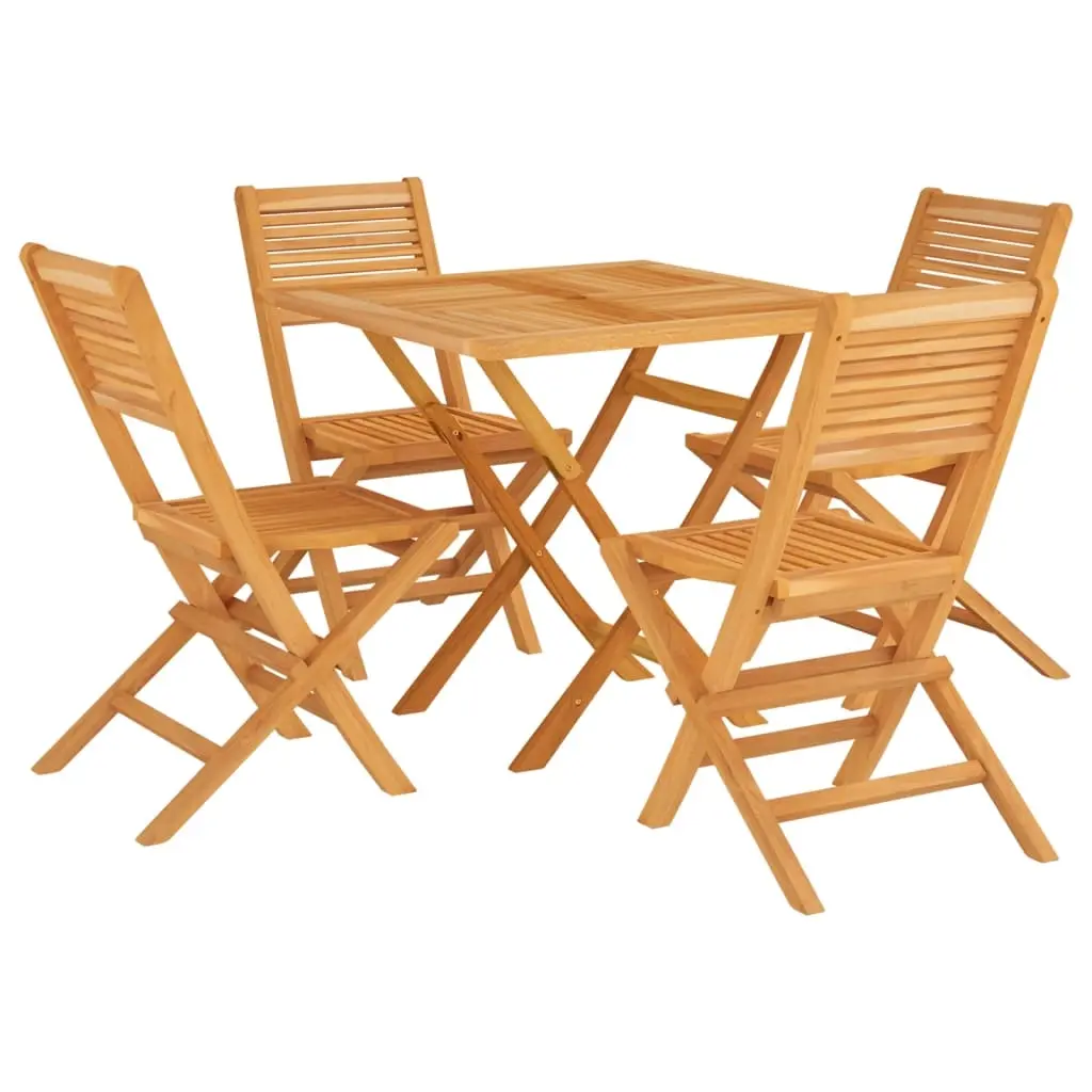 5 Piece Garden Dining Set Solid Wood Teak 3155040 - Furniture