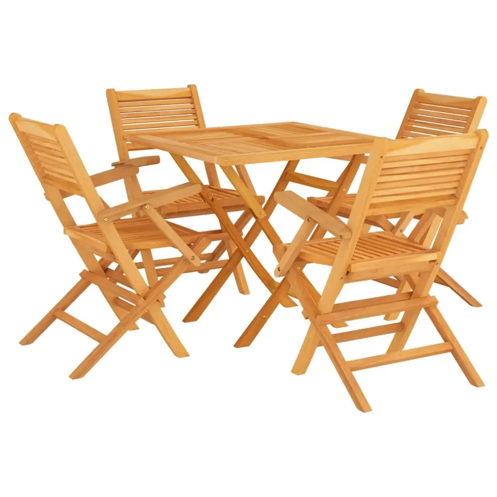 5 Piece Garden Dining Set Solid Wood Teak 3155041 - Furniture