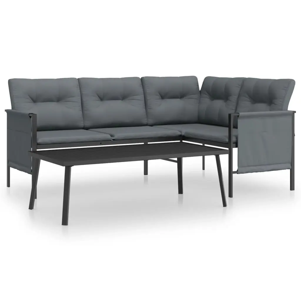 2 Piece Garden Lounge Set Anthracite Steel 362810 - Furniture