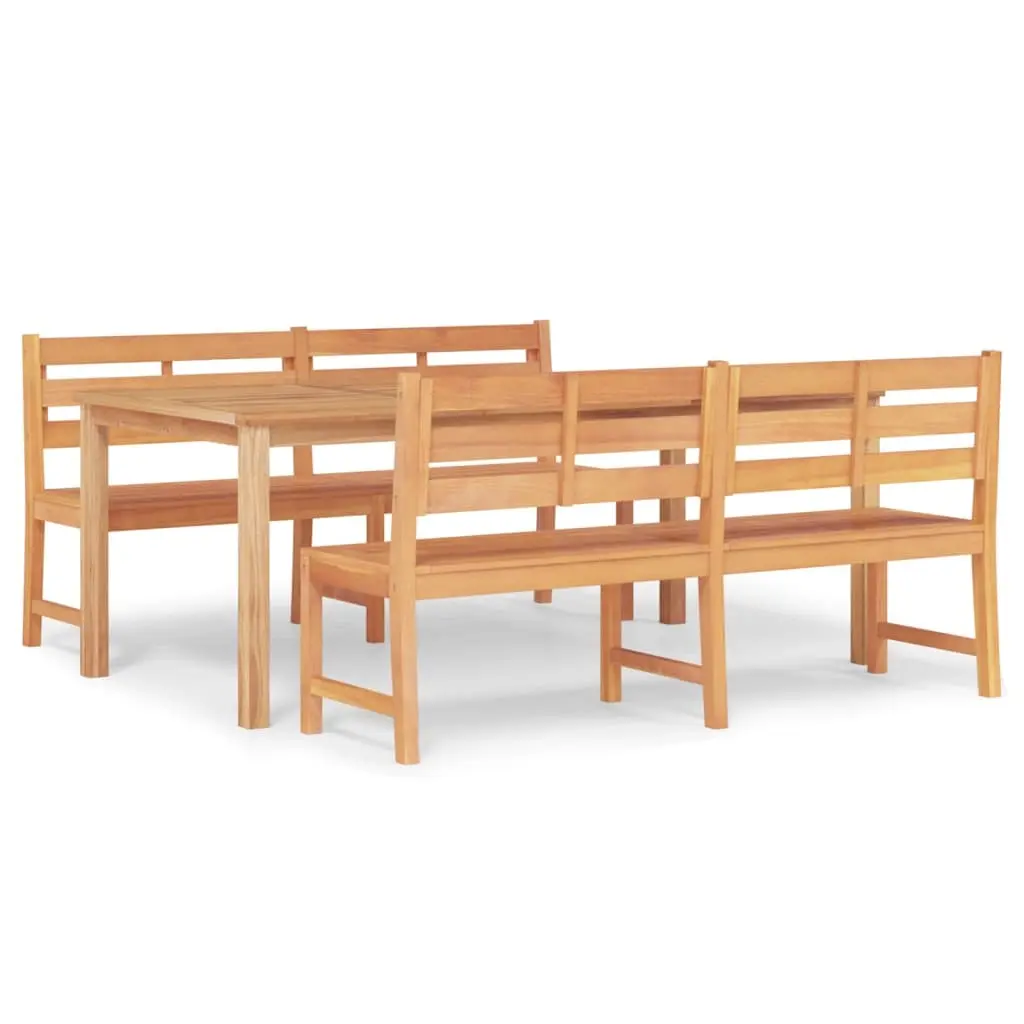 3 Piece Garden Dining Set Solid Wood Teak 3157202 - Furniture