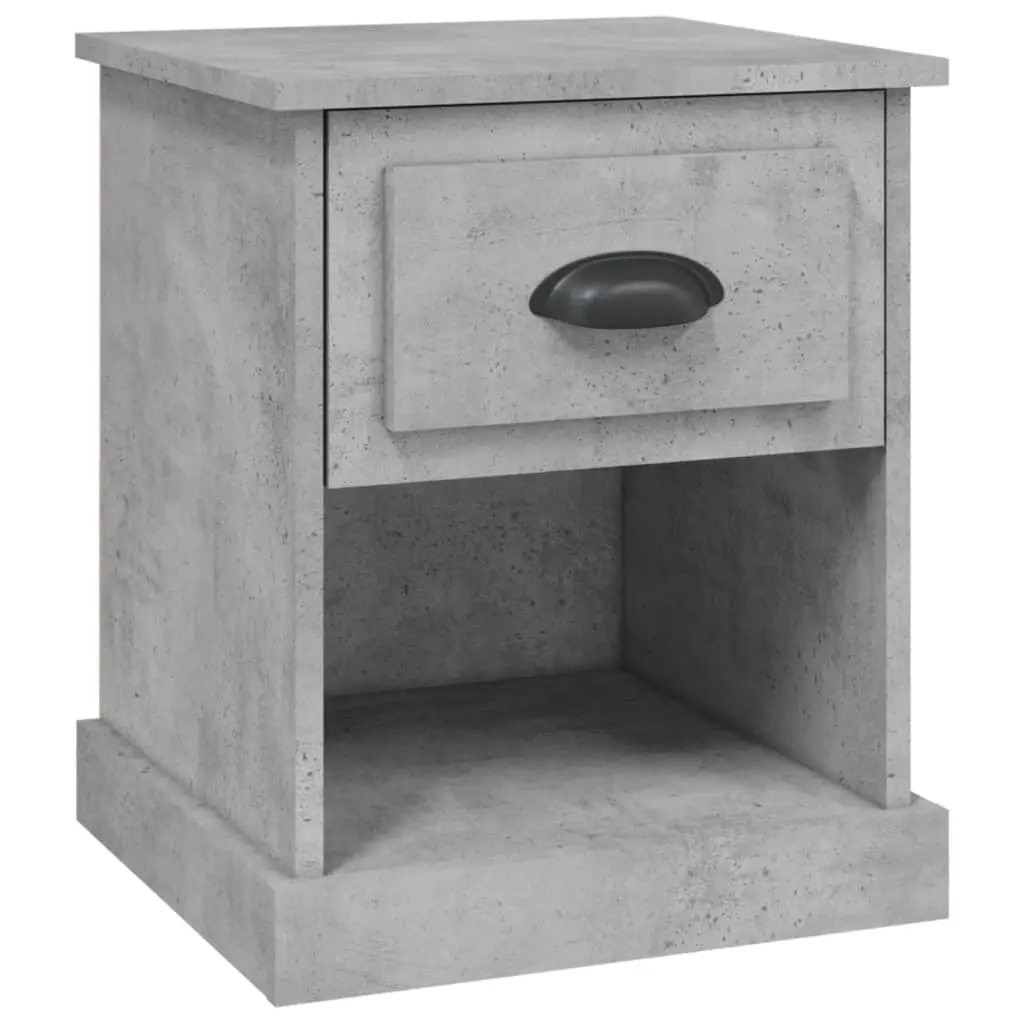 Bedside Cabinet Concrete Grey 39x39x47.5 cm Engineered Wood 816136 - Furniture
