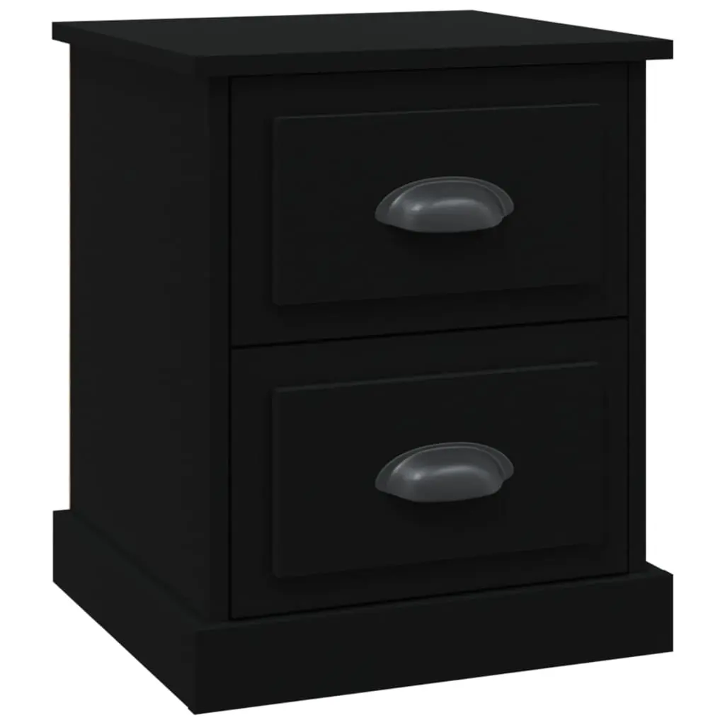 Bedside Cabinet Black 39x39x47.5 cm Engineered Wood 816146 - Furniture