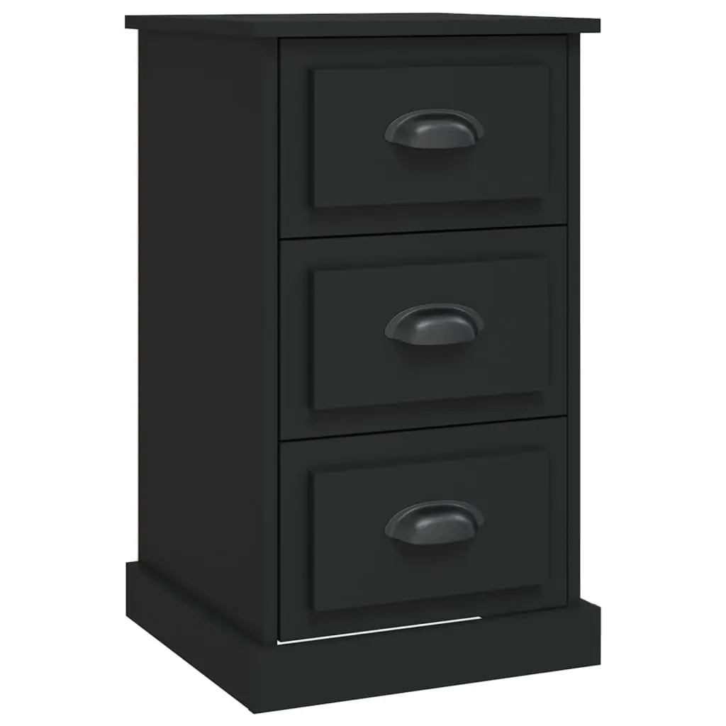 Bedside Cabinet Black 39x39x67 cm Engineered Wood 816161 - Furniture