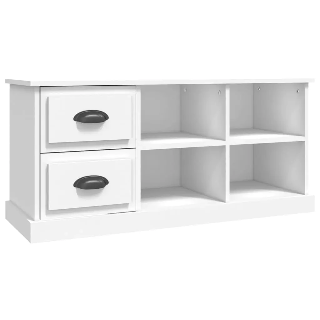 TV Cabinet White 102x35.5x47.5 cm Engineered Wood 816176 - Furniture