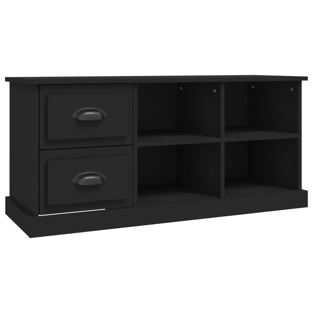 TV Cabinet Black 102x35.5x47.5 cm Engineered Wood 816177 - Furniture