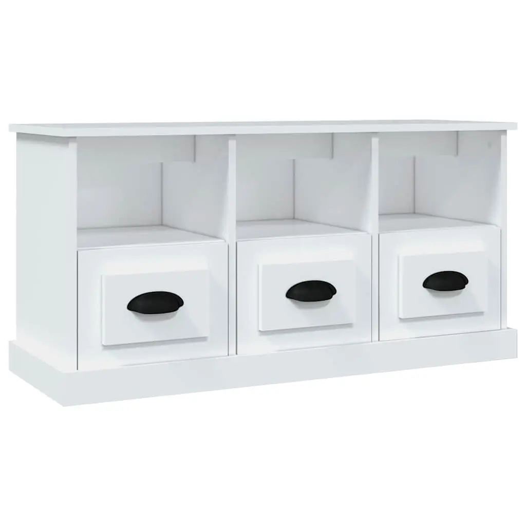 TV Cabinet White 100x35x50 cm Engineered Wood 816288 - Furniture