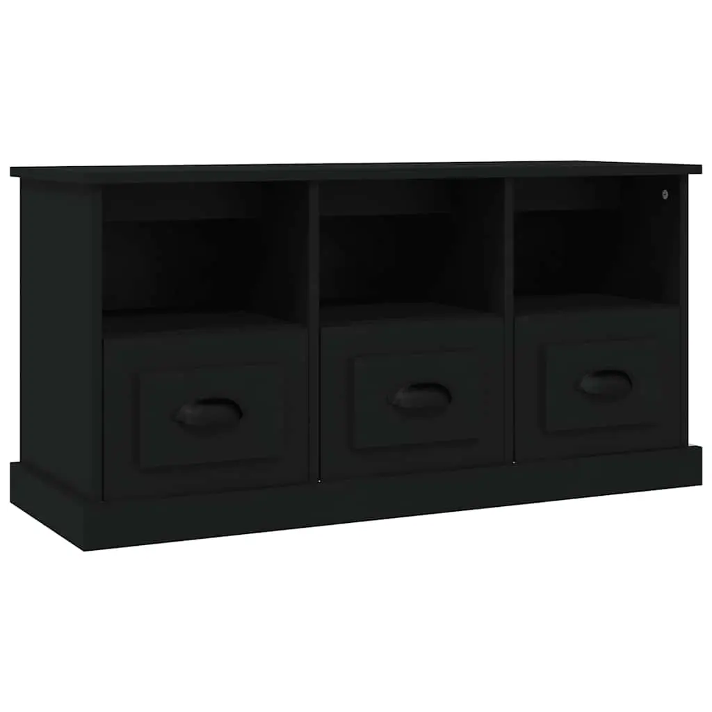TV Cabinet Black 100x35x50 cm Engineered Wood 816289 - Furniture