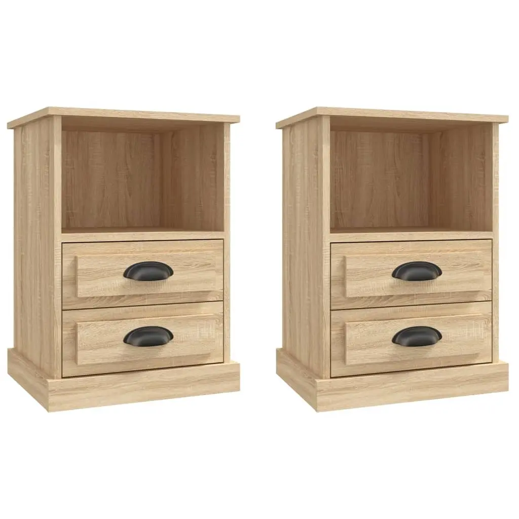 Bedside Cabinets 2 pcs Sonoma Oak 43x36x60 cm 816335 - Furniture