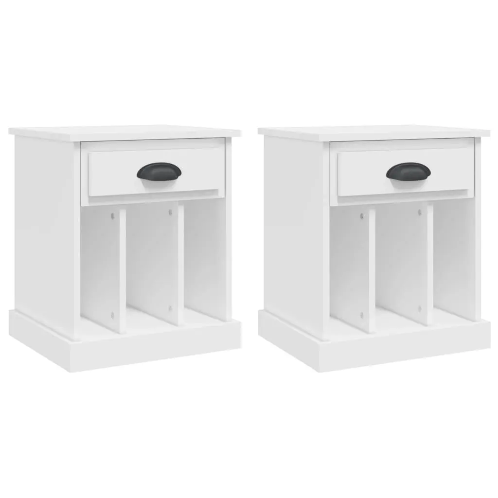 Bedside Cabinets 2 pcs White 43x36x50 cm 816345 - Furniture