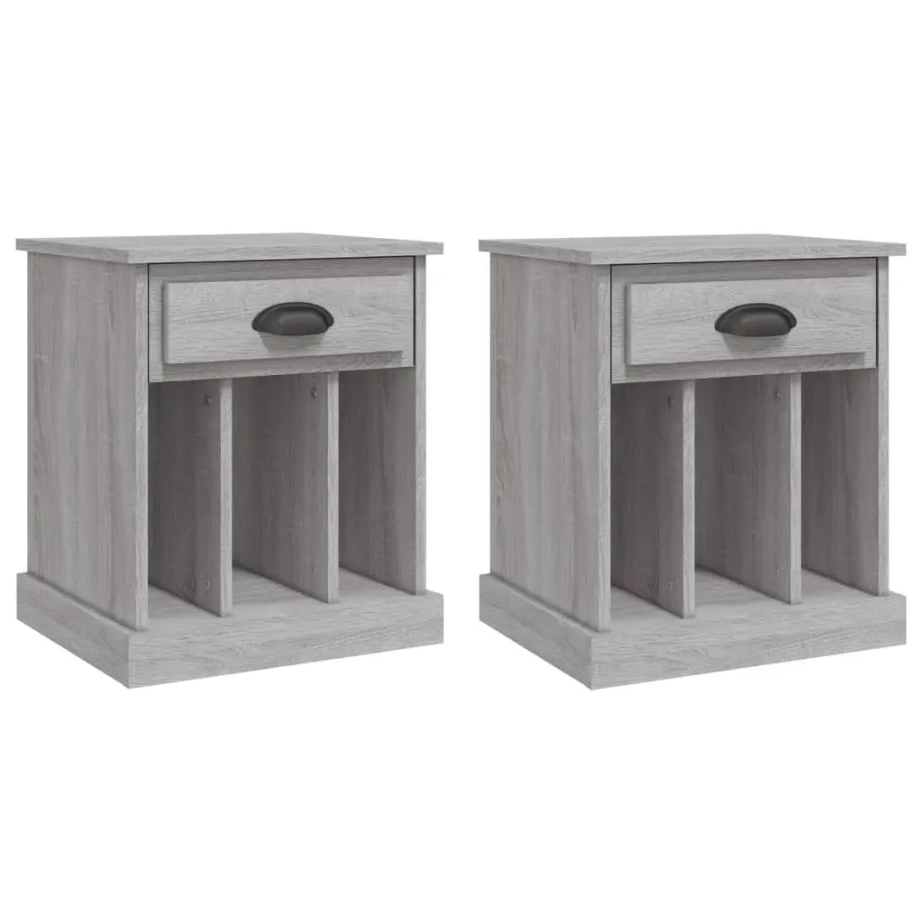 Bedside Cabinets 2 pcs Grey Sonoma 43x36x50 cm 816357 - Furniture