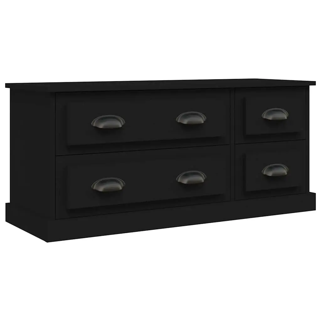 TV Cabinet Black 100x35.5x45 cm Engineered Wood 816449 - Furniture
