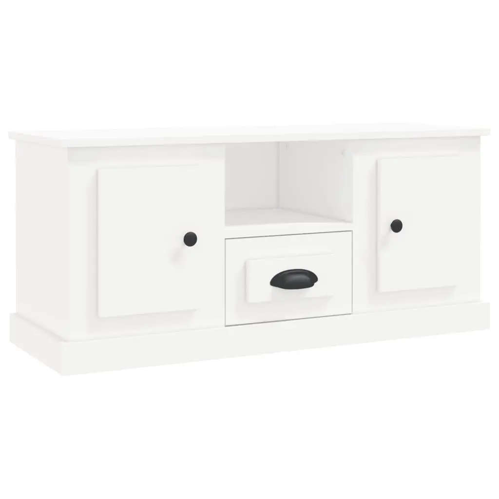 TV Cabinet White 100x35.5x45 cm Engineered Wood 816456 - Furniture