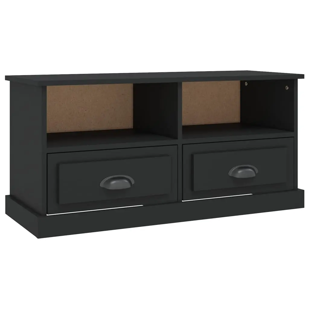 TV Cabinet Black 93x35.5x45 cm Engineered Wood 816465 - Furniture