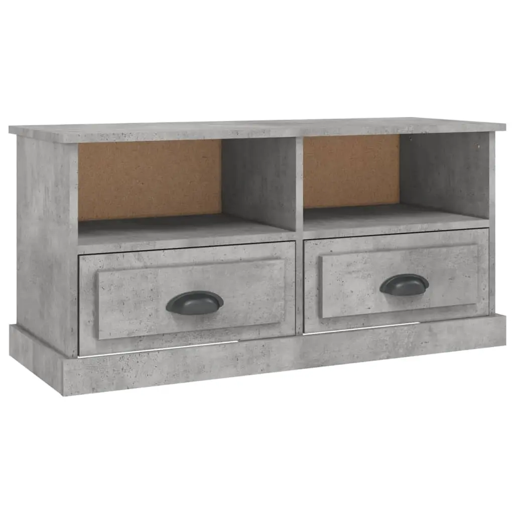 TV Cabinet Concrete Grey 93x35.5x45 cm Engineered Wood 816468 - Furniture