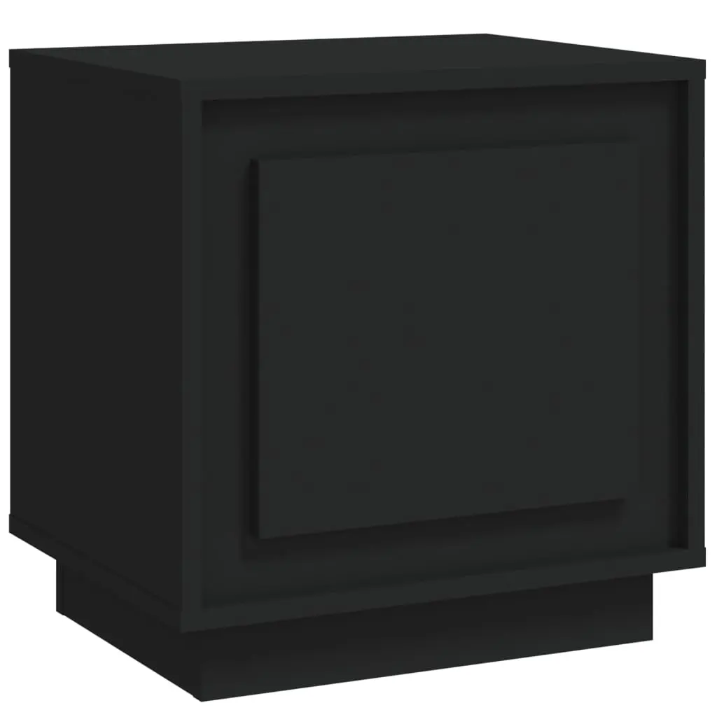 Bedside Cabinet Black 44x35x45 cm Engineered Wood 819838 - Furniture