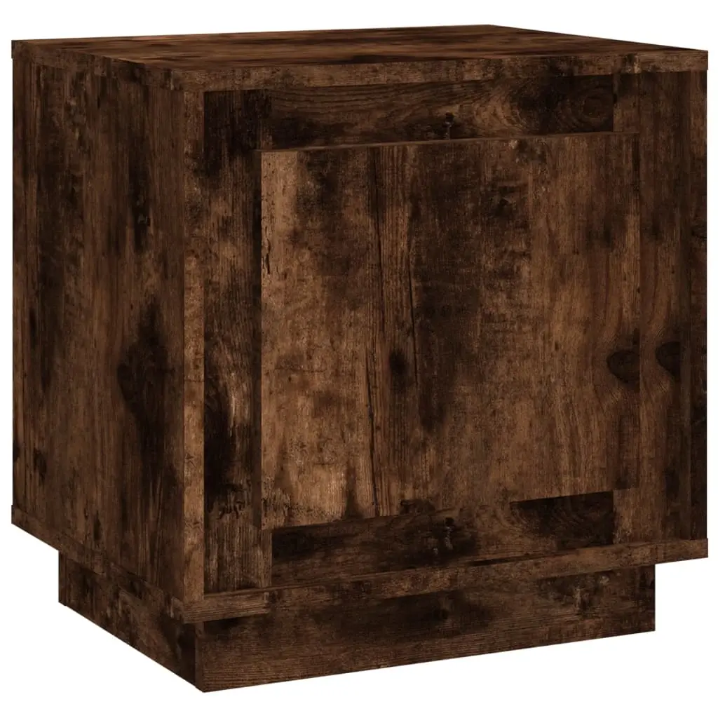 Bedside Cabinet Smoked Oak 44x35x45 cm Engineered Wood 819846 - Furniture