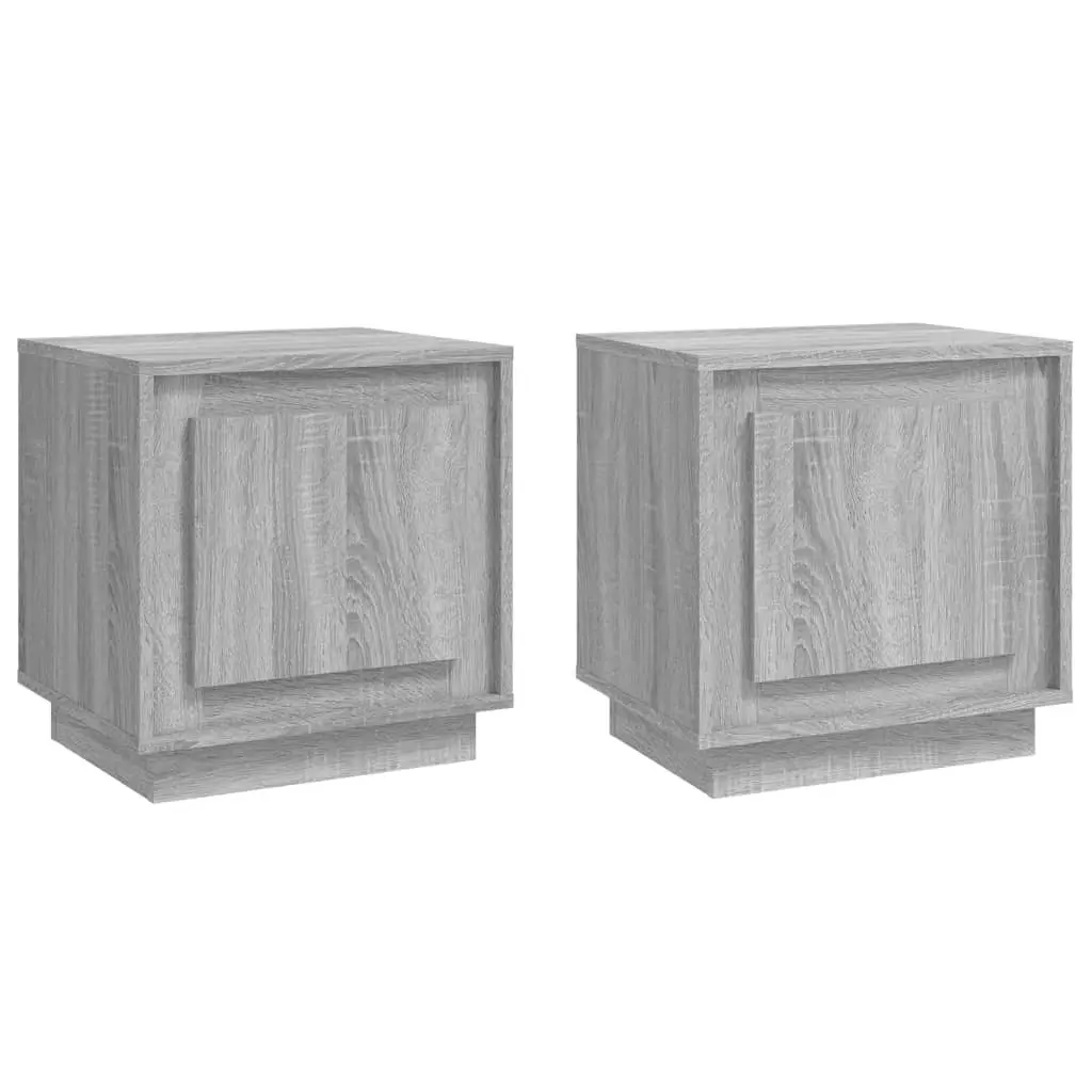 Bedside Cabinets 2 pcs Grey Sonoma 44x35x45 cm Engineered Wood 819849 - Furniture