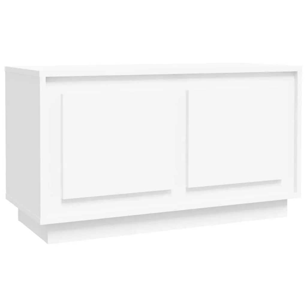 TV Cabinet White 80x35x45 cm Engineered Wood 819852 - Furniture