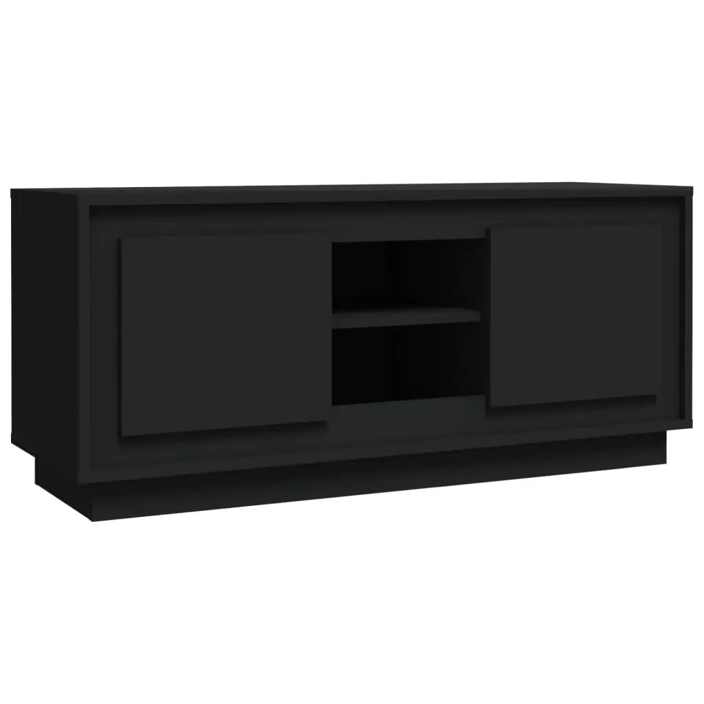TV Cabinet Black 102x35x45 cm Engineered Wood 819861 - Furniture