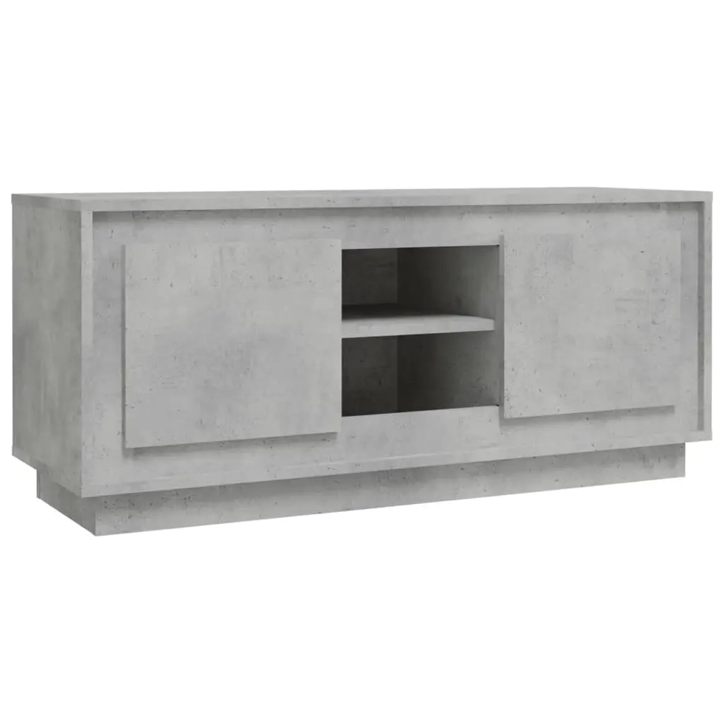 TV Cabinet Concrete Grey 102x35x45 cm Engineered Wood 819864 - Furniture