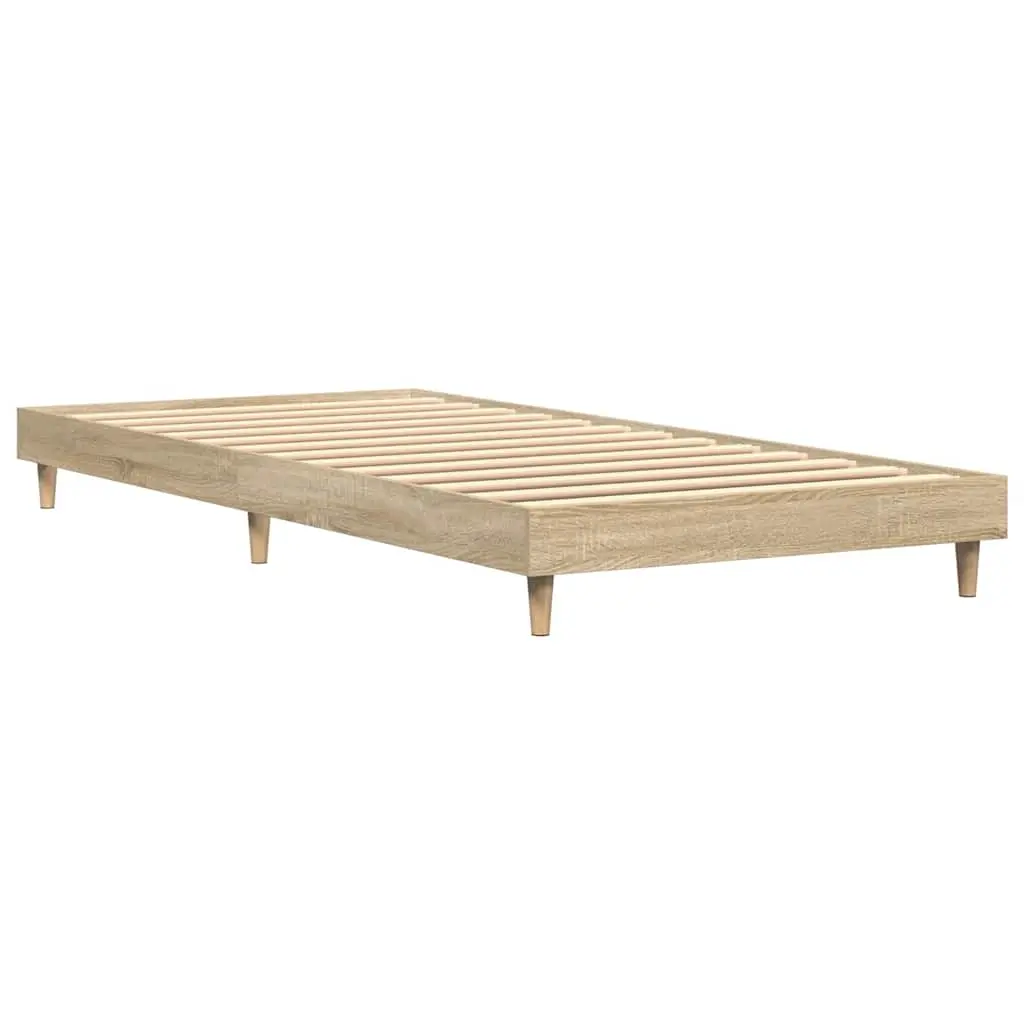 Bed Frame without Mattress Sonoma Oak 90x190 cm Engineered Wood 832096 - Furniture