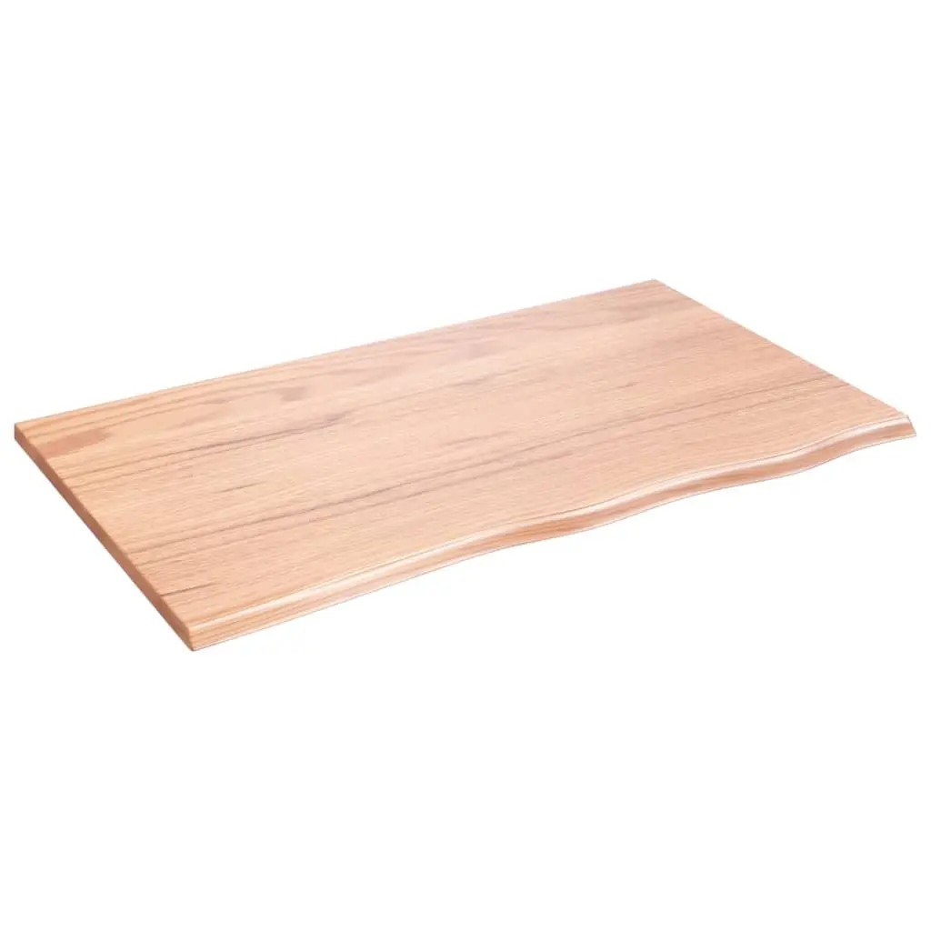 Wall Shelf Light Brown 100x60x2 cm Treated Solid Wood Oak 363689 - Furniture